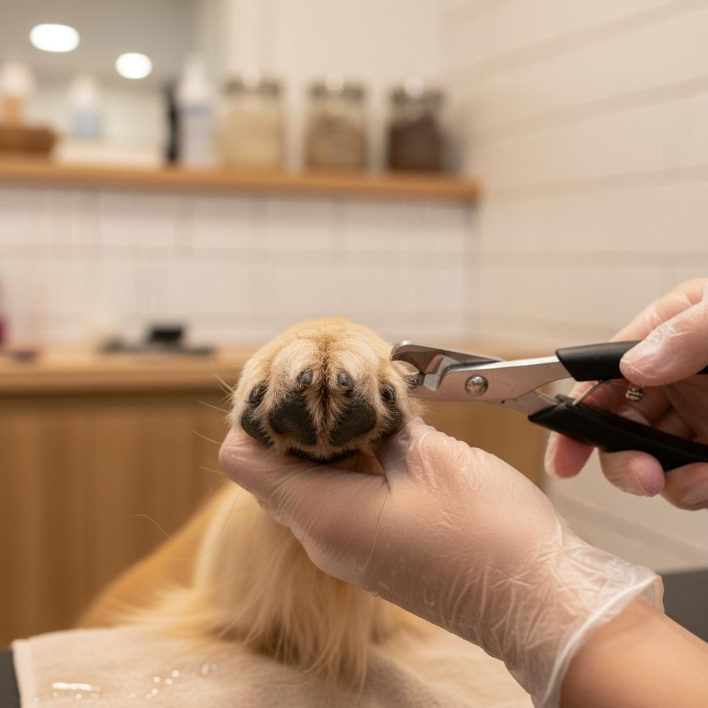 Dog nail trimming